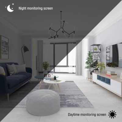 Wireless PTZ security camera with 8m night vision for clear surveillance in low light.
