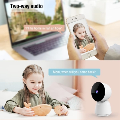 Easy installation of wireless PTZ camera with HD video and night vision for home security.