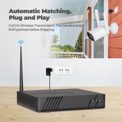 Tuya-enabled IP camera for PoE NVR surveillance system.