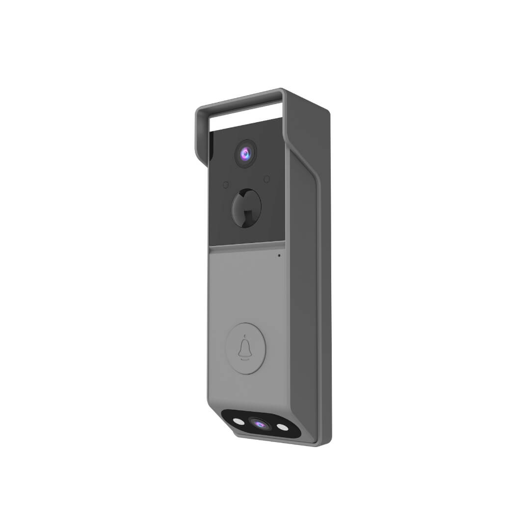 Easy-to-install wireless video doorbell with dual cameras for modern homes.