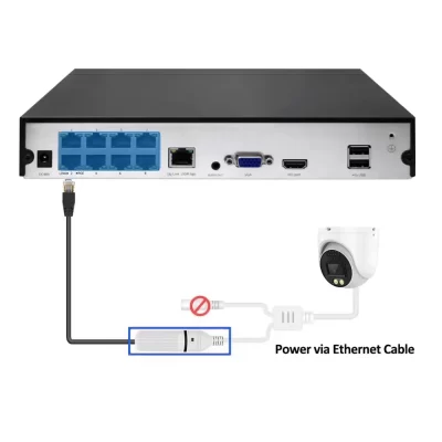 POE-enabled 5.0MP movable dome IP camera.