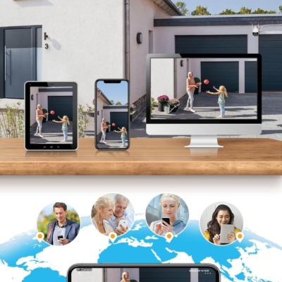 Easy-to-install Iufuture AI Smart Camera with remote access, two-way audio, and 24/7 surveillance for home and elderly care.