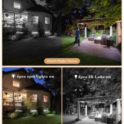 "Iufuture P31 wireless security camera system installed in a modern home for smart surveillance
