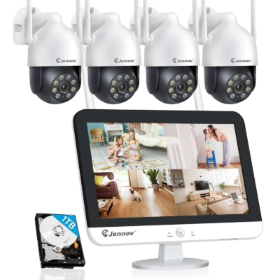 Iufuture P31 wireless security camera system with V16 12-inch video recorder for home and office surveillance
