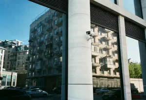 night vision monocular Modern smart home security system with solar cameras, night vision monocular, and motion detector devices