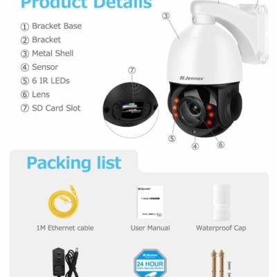 Tuya smart camera with mobile app control and real-time alert features